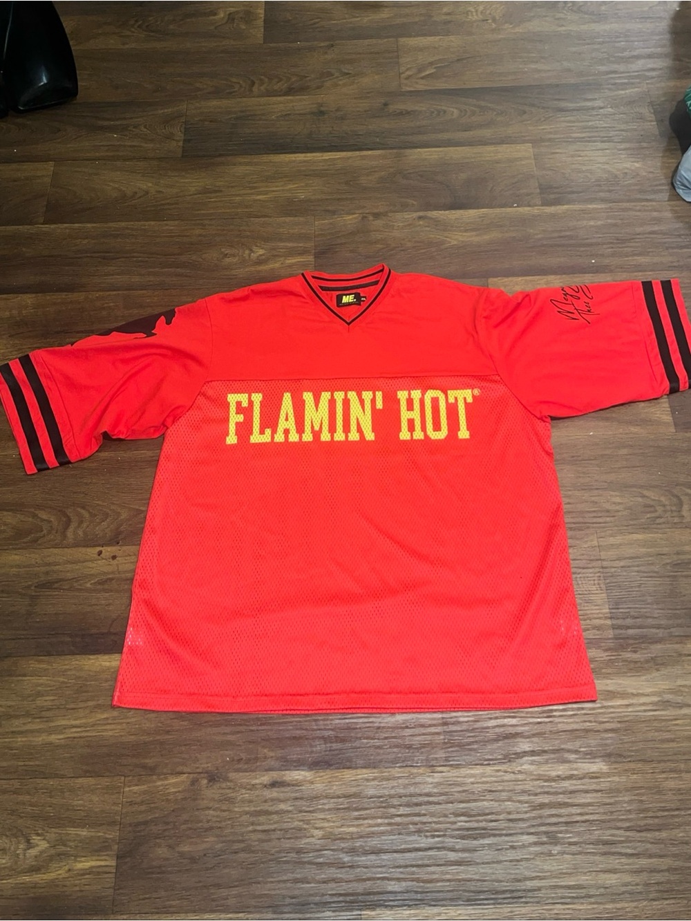 Megan Thee Stallion Flamin Hot Red & Black Jersey Hot University Size 2X Unisex